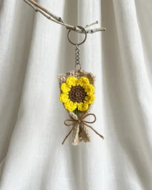Mini Sunflower Bouquet Keychain